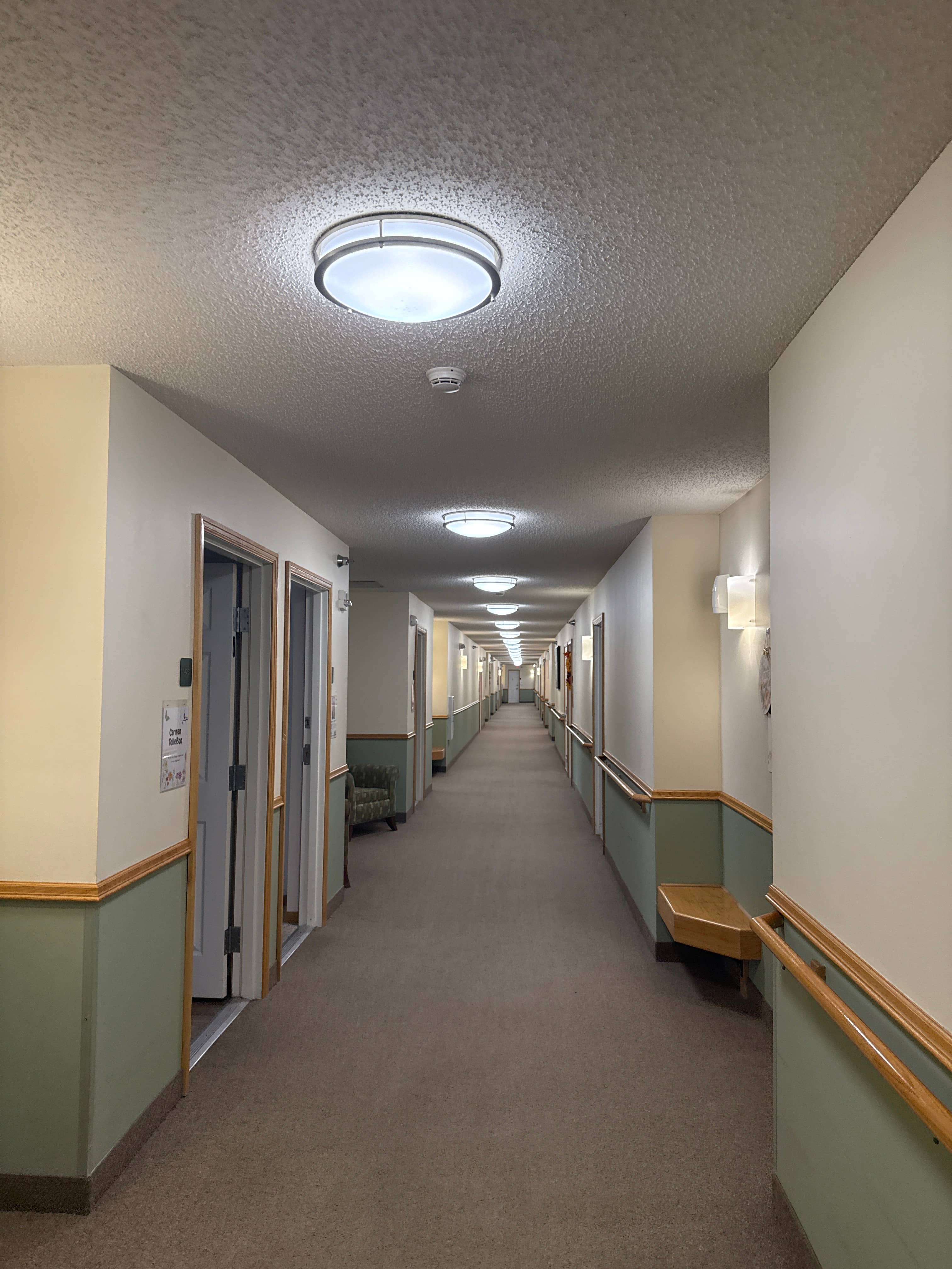 Commercial LED lighting installation on a warehouse ceiling in New Jersey