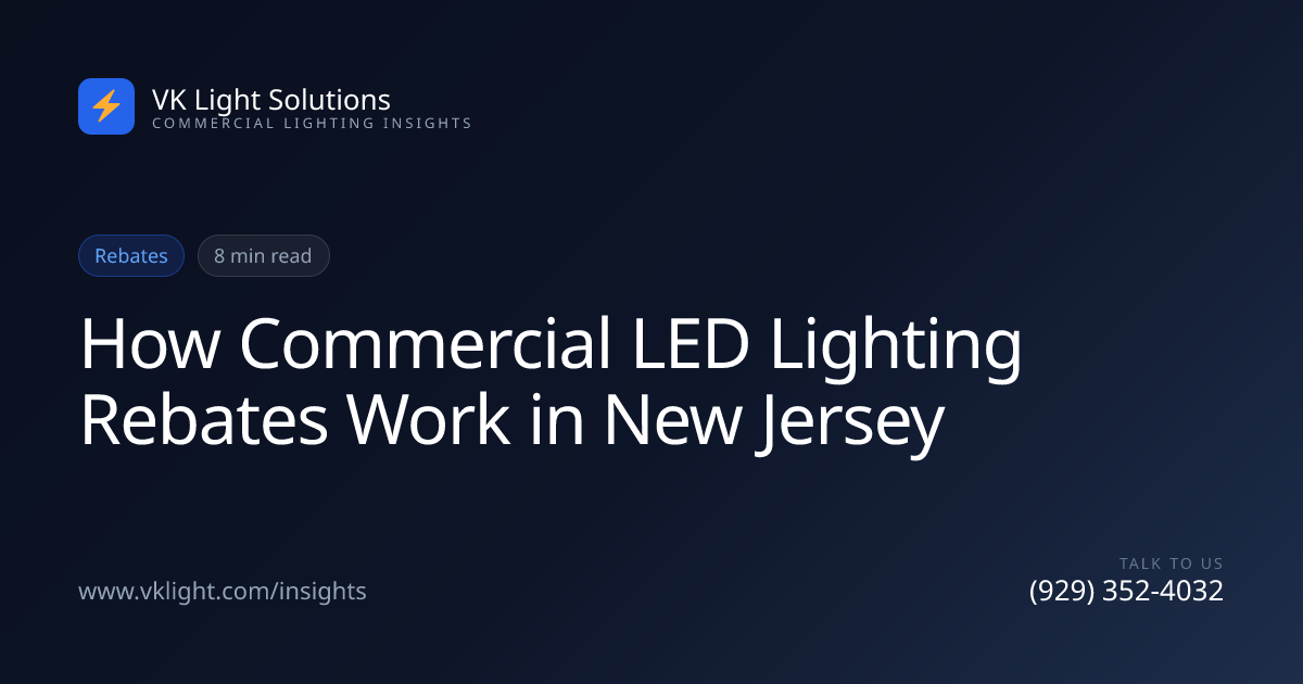 New Jersey Commercial LED Lighting Rebates: How They Work | VK Light ...